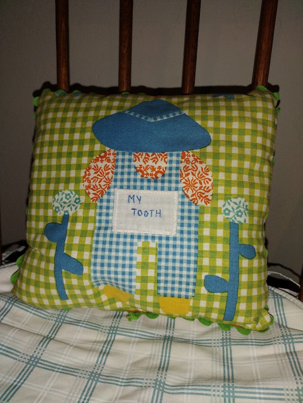 Vintage Handmade Sunbonnet Sue and Sam Tooth Fairy Pillow